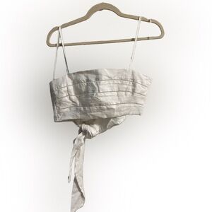 Women’s White Strapless Tie-Back Tube Top NWT size: XS